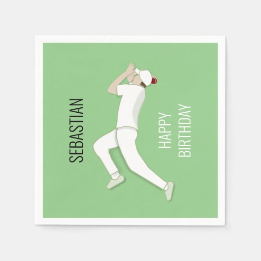 Serviette En Papier Cricket (Devant)