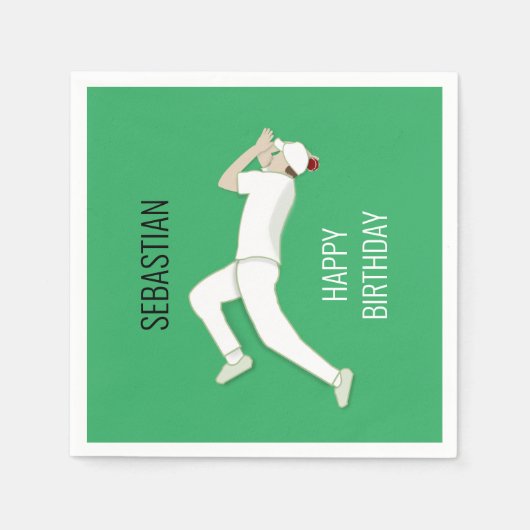 Serviette En Papier Cricket (Devant)