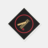 Serviette En Papier Cricket, wicket, chauve-souris et balle (Coin)