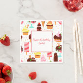 Serviette En Papier Crie pour Ice Cream Girls Sweet mignonne Anniversa (En situation)
