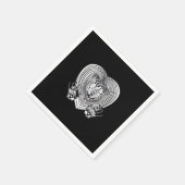 Serviette En Papier Crier Coeur classique - Squelette Mains Coeur (Coin)