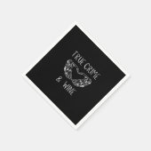 Serviette En Papier Crime Et Vin Squelette Mains (Coin)