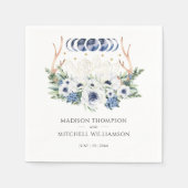 Serviette En Papier Cristaux de lune Fleurs Boho Mariage métaphysique (Devant)