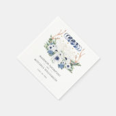 Serviette En Papier Cristaux de lune Fleurs Boho Mariage métaphysique (Coin)