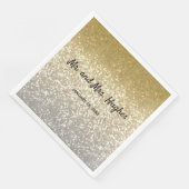 Serviette En Papier cristaux de parties scintillant or et argent maria (Coin)