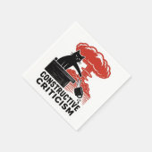 Serviette En Papier Critique constructive de chat drôle Linogravure Me (Coin)