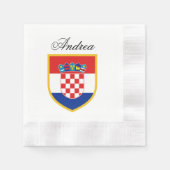 Serviette En Papier Croatia Flag Personalized (Devant)