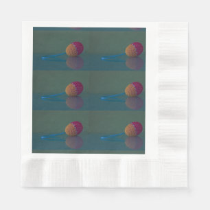 Serviette En Papier Crochet coloré Oeuf de Pâques Bleu Vert Coin