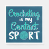 Serviette En Papier Crochet est mon contact Sport (Devant)