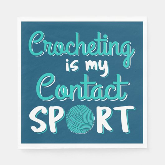 Serviette En Papier Crochet est mon contact Sport (Devant)