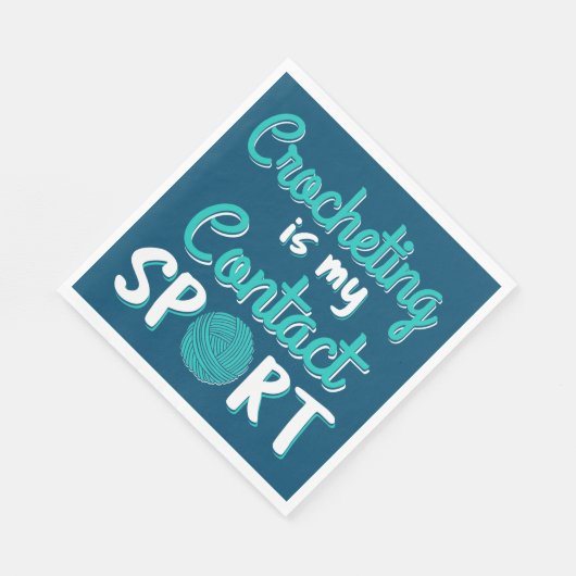 Serviette En Papier Crochet est mon contact Sport (Coin)