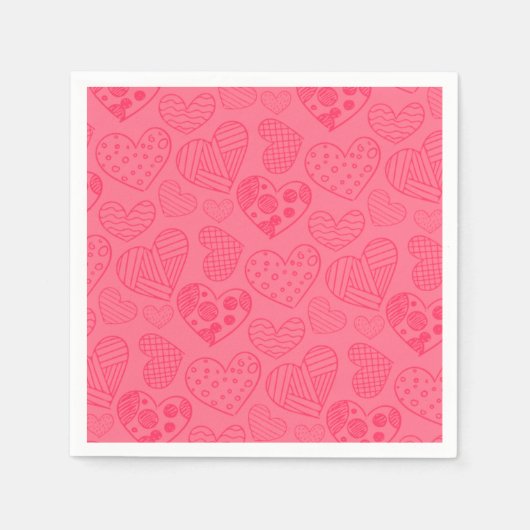 Serviette En Papier Crochet rose (Devant)