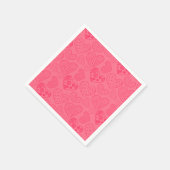 Serviette En Papier Crochet rose (Coin)