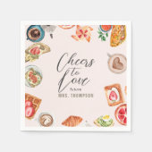 Serviette En Papier Crochets de gaufres de brunch pour mariées (Devant)