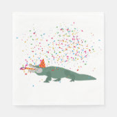 Serviette En Papier Crocodile d'alligator - Animaux ayant une fête (Devant)