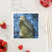 Serviette En Papier Crocodile Dents Eau (En situation)