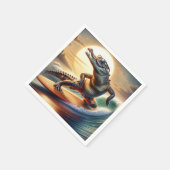 Serviette En Papier Crocodile en surf (Coin)