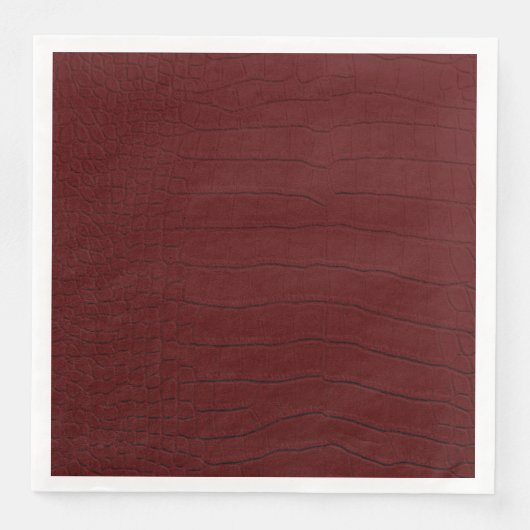 Serviette En Papier Crocodile rouge - Impression (Devant)
