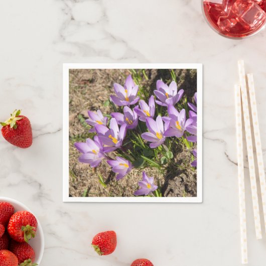Serviette En Papier Crocus de printemps mignons (En situation)