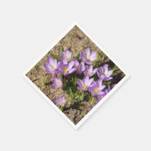 Serviette En Papier Crocus de printemps mignons (Coin)