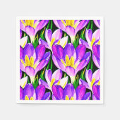 Serviette En Papier Crocus violets (Devant)