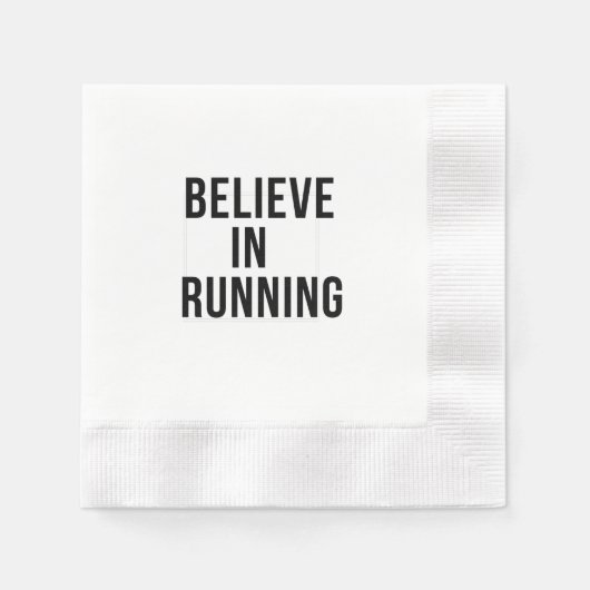 Serviette En Papier Croire à courir (Devant)