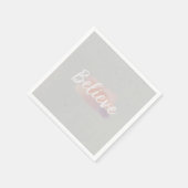 Serviette En Papier Croire texte calligraphique (Coin)