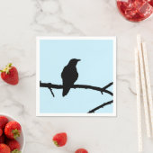 Serviette En Papier Croisement Sur Une Branche (En situation)