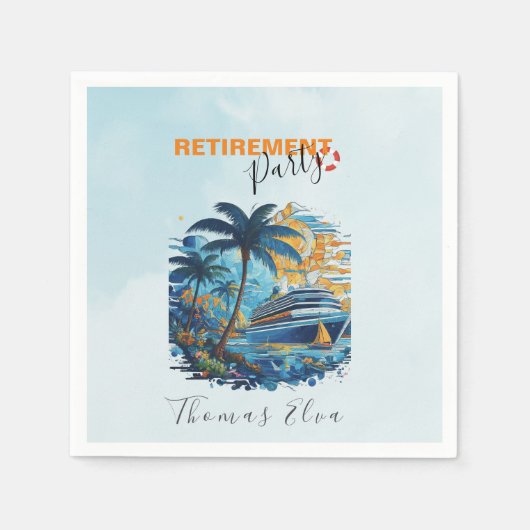 Serviette En Papier Croisière à la retraite, Croisière (Devant)