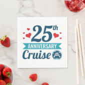 Serviette En Papier Croisière du 25e anniversaire (En situation)