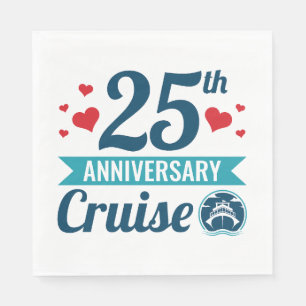 Serviette En Papier Croisière du 25e anniversaire