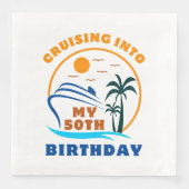 Serviette En Papier Croisière en mon bateau de 50e anniversaire (Devant)