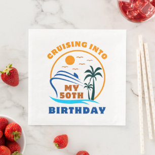 Serviette En Papier Croisière en mon bateau de 50e anniversaire