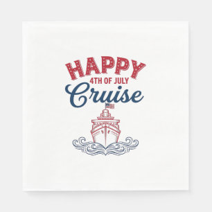 Serviette En Papier Croisière joyeuse du 4 juillet Modèle de bateau pa