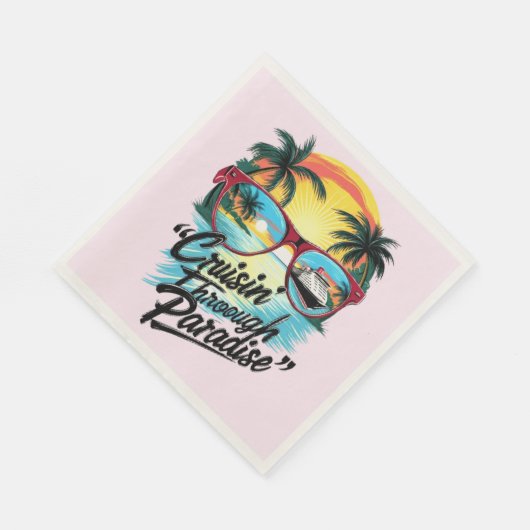 Serviette En Papier Croisine" à travers le paradis : Vibes d'évasion t (Coin)