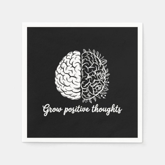 Serviette En Papier Croissance des pensées positives - Inspirationnel (Devant)