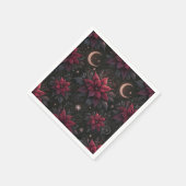 Serviette En Papier Croissant foncé Wicca Lune Poinsettia Découpage (Coin)