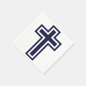Serviette En Papier Croix chrétienne bleue différentes variantes (Coin)