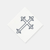 Serviette En Papier Croix Chrétienne Classique Art Minimaliste Fin (Coin)