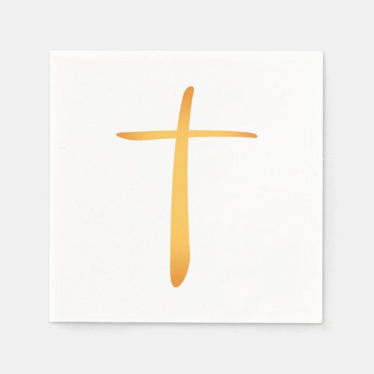 Serviette En Papier Croix chrétienne latine moderne (Devant)
