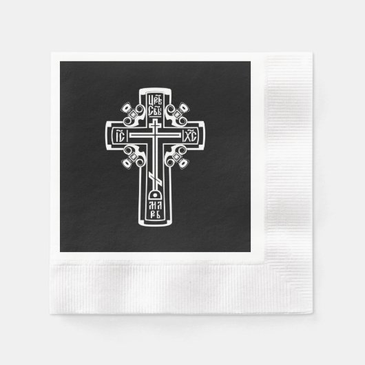 Serviette En Papier Croix chrétienne orthodoxe (Devant)