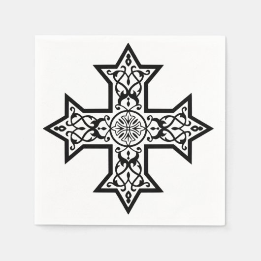 Serviette En Papier Croix copte (Devant)