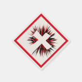 SERVIETTE EN PAPIER CROIX DE DÉBUT BLANC (Coin)