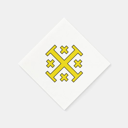 Serviette En Papier Croix de Jérusalem (Coin)