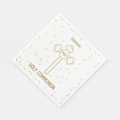 Serviette En Papier Croix de la première sainte communion de grand-fil (Coin)