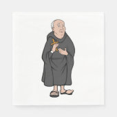 Serviette En Papier Croix de Monk dans Robe Médiévale Religieux (Devant)