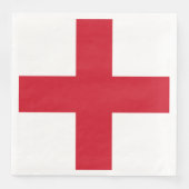 Serviette En Papier Croix de St George ~ Drapeau d'Angleterre (Devant)