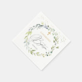 Serviette En Papier Croix d'Eucalyptus Baptême de bébé (Coin)
