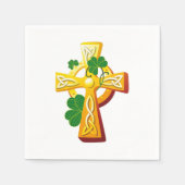 Serviette En Papier Croix d'Irlande et Saint-Patrick Shamrock (Devant)