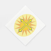 Serviette En Papier Croix d'or (Coin)